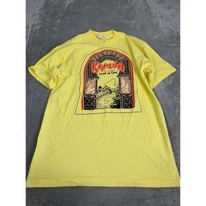 Vintage 90s Kahlua Liquor Promo T Shirt Men's Size XL Yellow